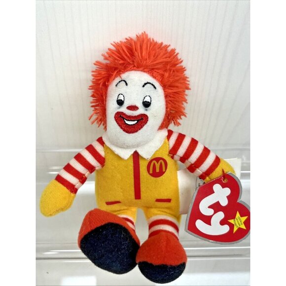 2009 Ty Beanie Ronald McDonald 5” 15 yrs of Happiness Happy Meal plush toy - Picture 1 of 12